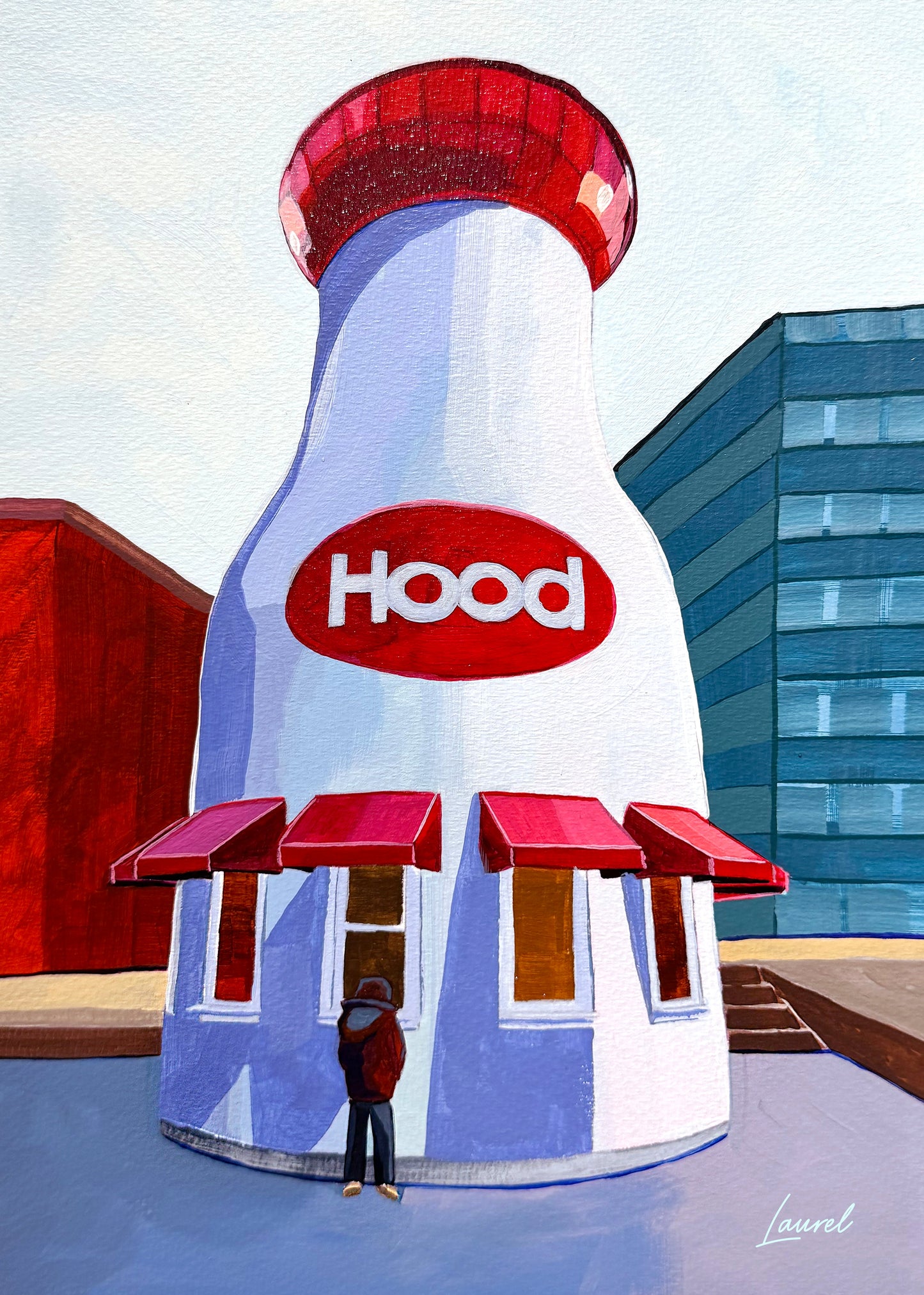 Hood Milk Bottle print