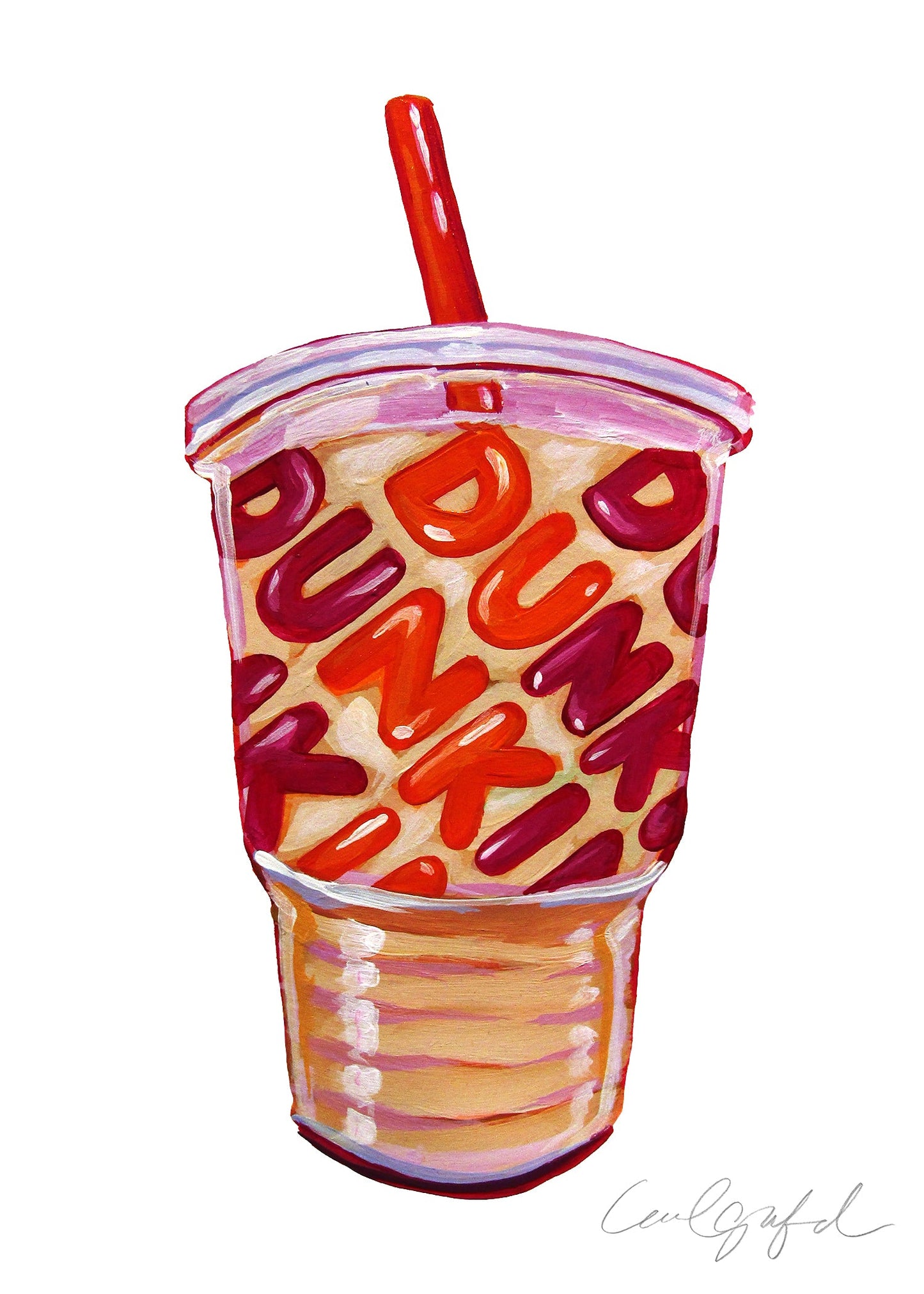Dunkin Iced Coffee Print
