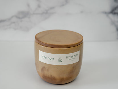 Burning Wood Scented Candle