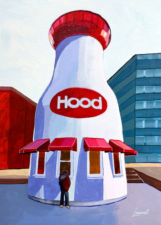 Hood Milk Bottle print