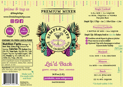 Lei'd Back Fresh Cocktail Mix