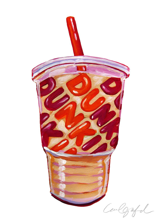Dunkin Iced Coffee Print