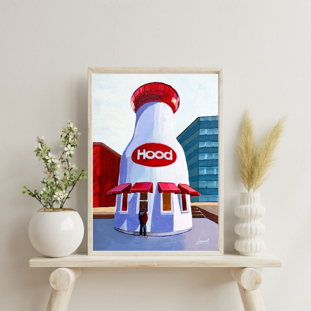 Hood Milk Bottle print