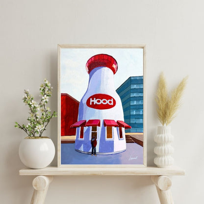 Hood Milk Bottle print