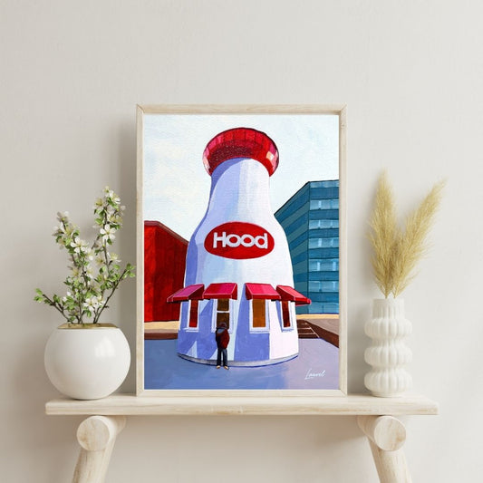 Hood Milk Bottle print